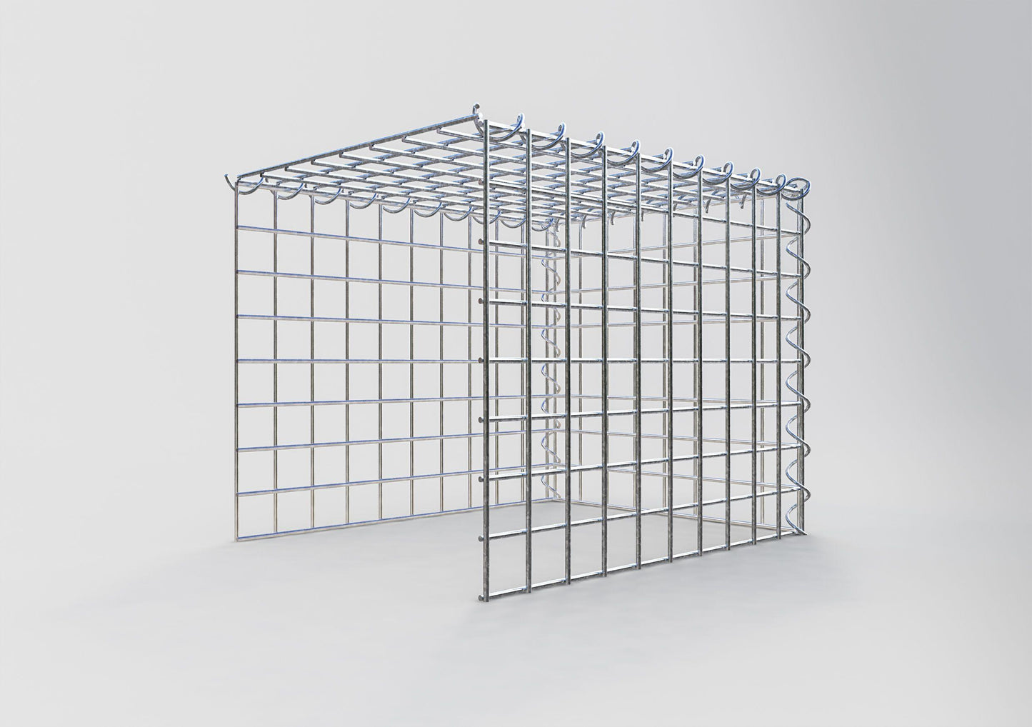 Add-on schanskorf type 4 50 cm x 40 cm x 40 cm (L x H x D), maaswijdte 5 cm x 5 cm, spiraalvormig