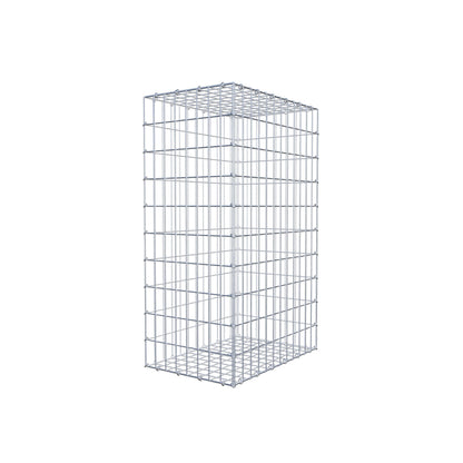 Gavión 100 cm x 60 cm x 40 cm (L x A x P), luz de malla 5 cm x 10 cm, anillo en C
