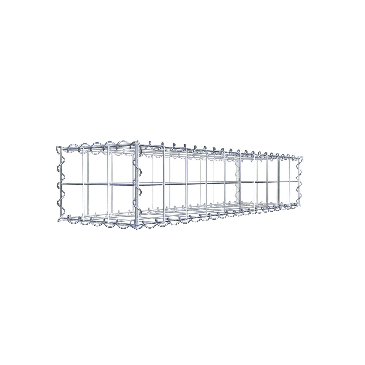 Gabião 100 cm x 20 cm x 30 cm (C x A x P), malhagem 10 cm x 10 cm, espiral