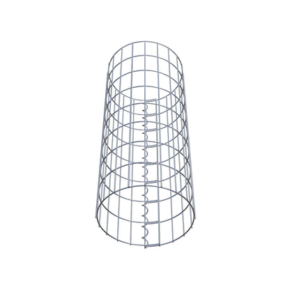 Columna de gaviones redonda 32 cm de diámetro, 80 cm de altura, malla 5 cm x 10 cm