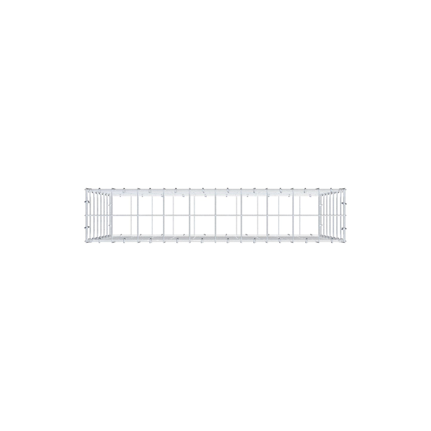 Gabbione 100 cm x 70 cm x 20 cm (L x H x P), maglia 10 cm x 10 cm, anello a C
