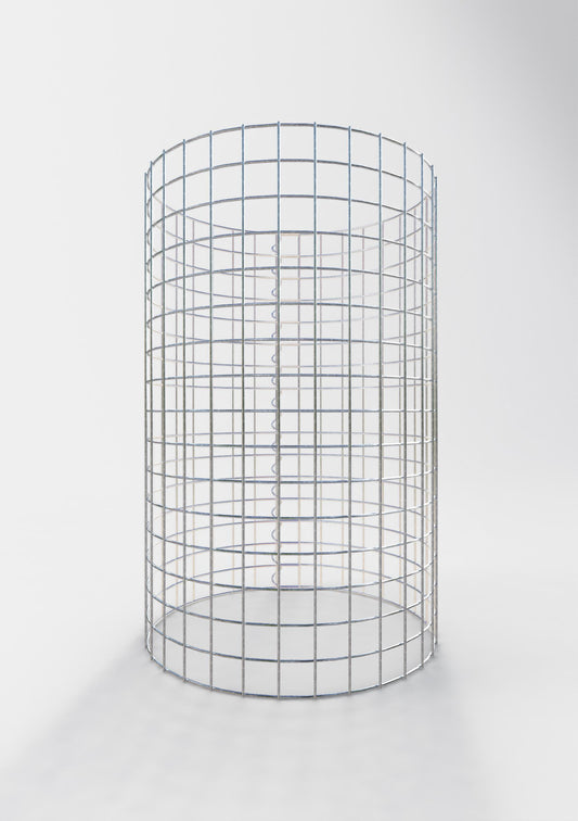 Gabion column around 52 cm diameter, 80 cm height, mesh size 5 cm x 5 cm