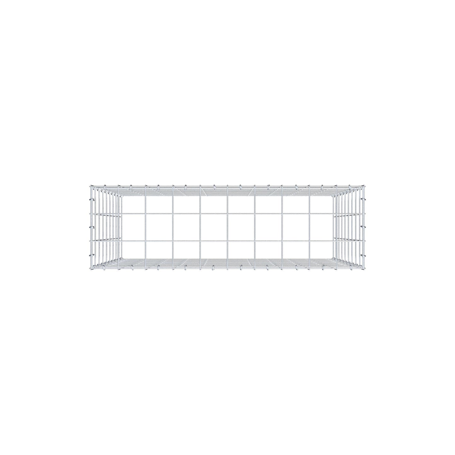 Type 3 oplegkorf 100 cm x 90 cm x 30 cm (L x H x D), maaswijdte 10 cm x 10 cm, C-ring