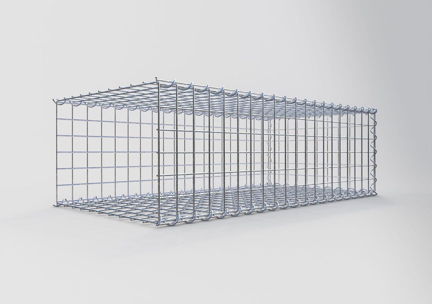Add-on schanskorf type 2 100 cm x 30 cm x 50 cm (L x H x D), maaswijdte 5 cm x 5 cm, spiraalvormig