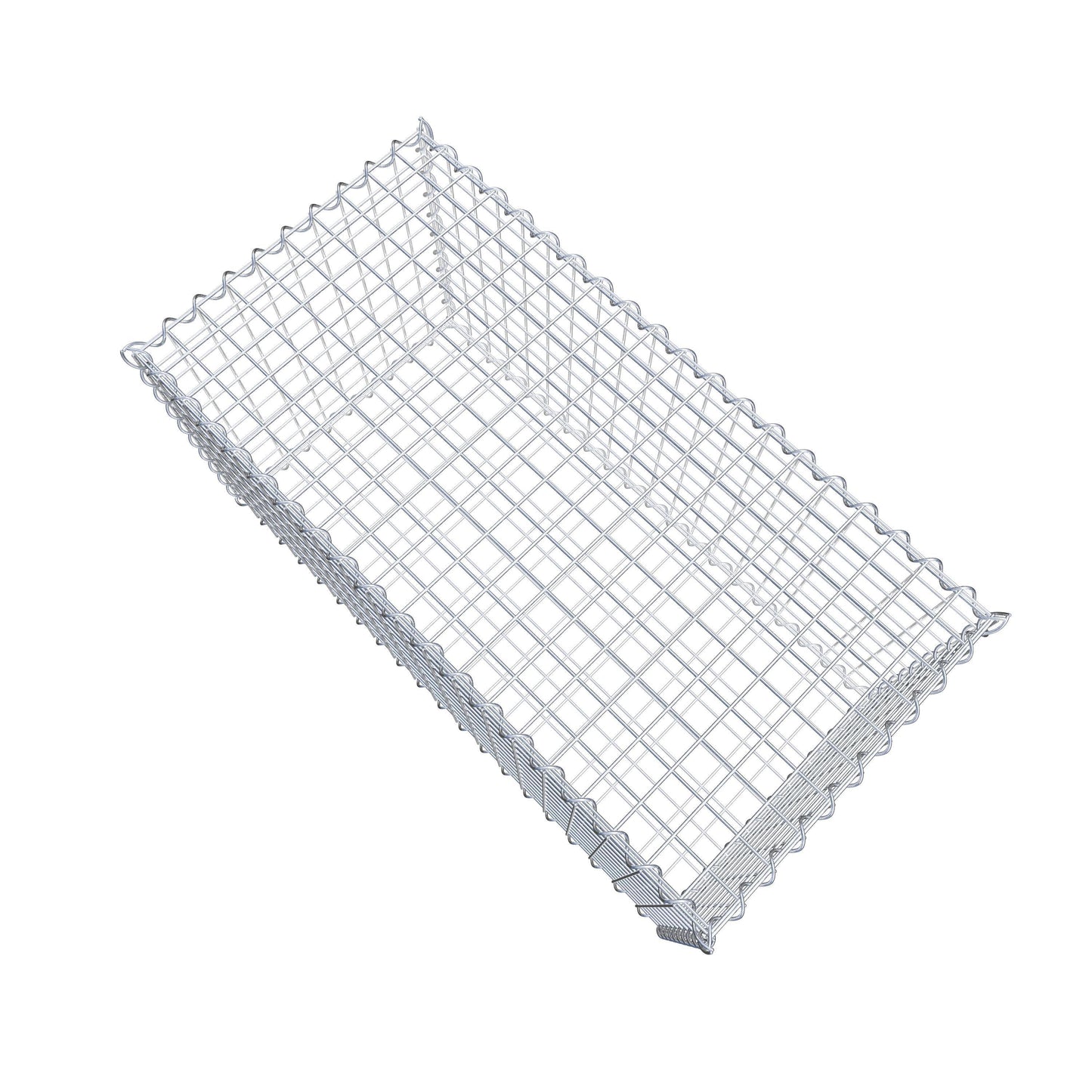 Juego de 2 gaviones de 100 cm x 50 cm x 50 cm (largo x alto x fondo), malla de 5 x 5 cm, en espiral