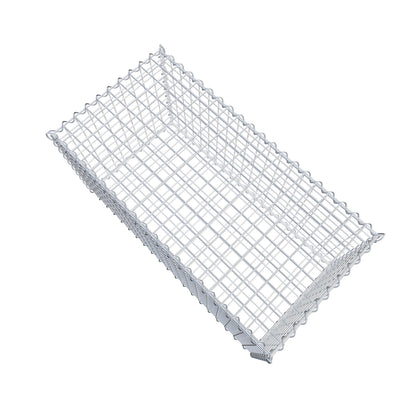 Juego de 2 gaviones de 100 cm x 50 cm x 50 cm (largo x alto x fondo), malla de 5 x 5 cm, en espiral