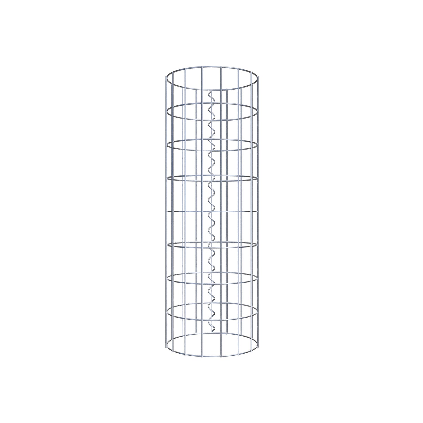 Columna de gaviones redonda 27 cm de diámetro, 80 cm de altura, malla 5 cm x 10 cm