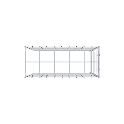 Monteret gabion type 4 50 cm x 50 cm x 20 cm (L x H x D), maskestørrelse 10 cm x 10 cm, C-ring