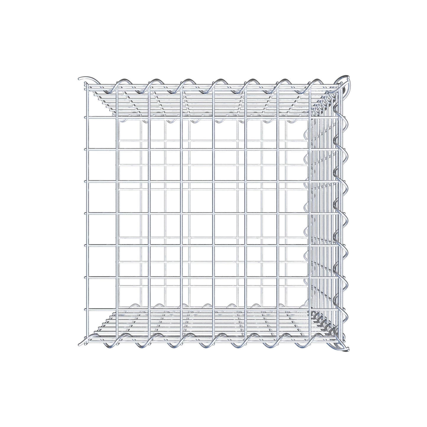 Gabbione aggiuntivo tipo 2 40 cm x 40 cm x 40 cm (L x H x P), dimensione maglia 5 cm x 5 cm, a spirale
