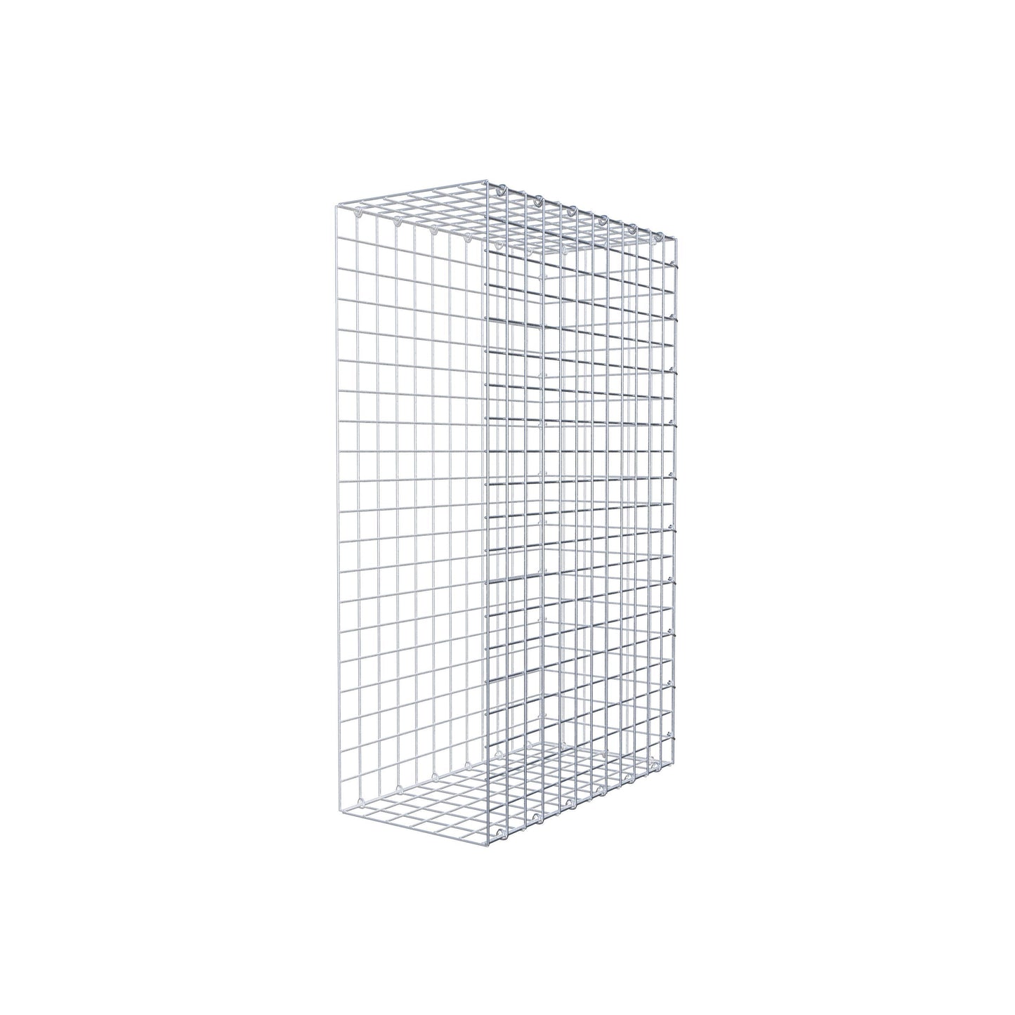Bevestigbare schanskorf type 2 100 cm x 60 cm x 30 cm (L x H x D), maaswijdte 5 cm x 5 cm, C-ring