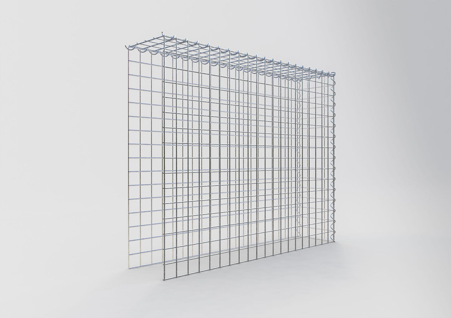 Gabião Tipo 4 100 cm x 80 cm x 20 cm (C x A x P), malhagem 5 cm x 5 cm, espiral
