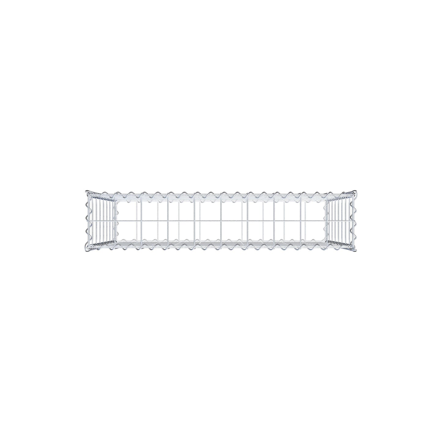 Schanskorf 100 cm x 80 cm x 20 cm (L x H x D), maaswijdte 10 cm x 10 cm, spiraalvormig