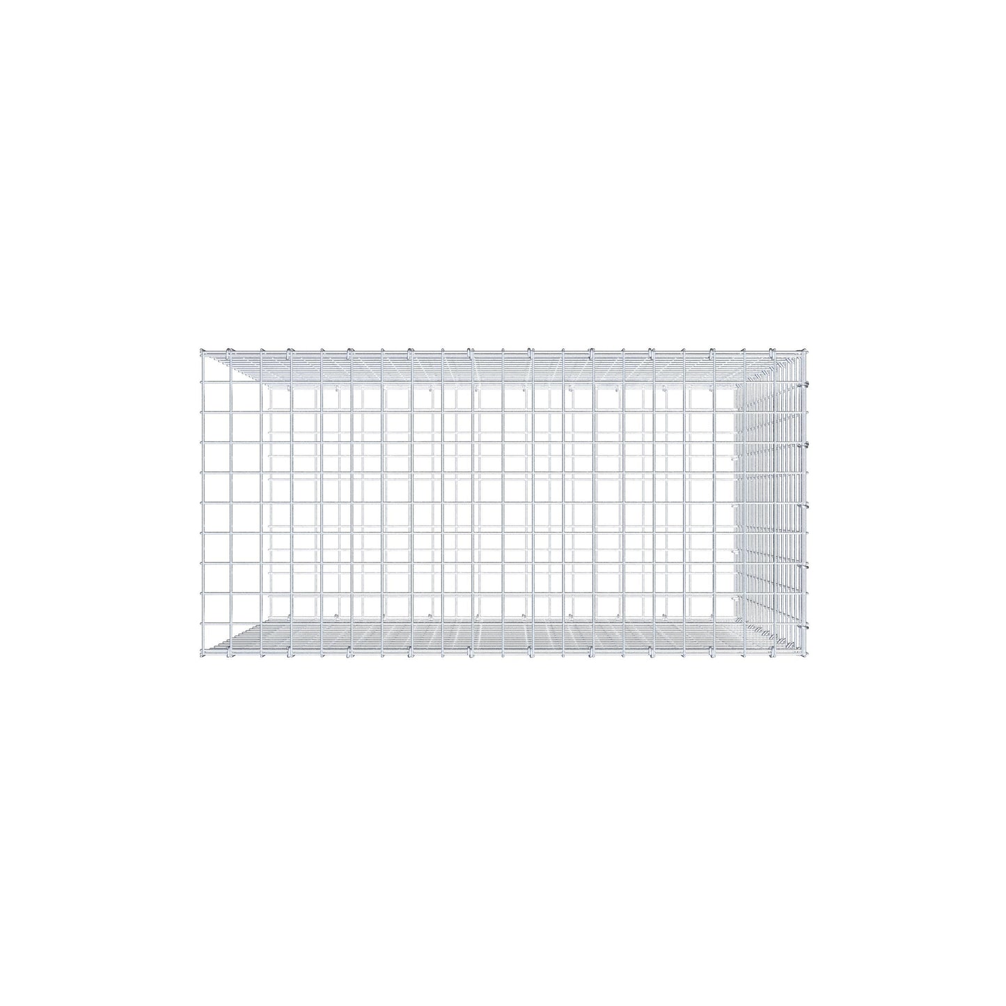 Fourche rapportée type 2 100 cm x 90 cm x 50 cm (L x H x P), mailles 5 cm x 5 cm, anneau C