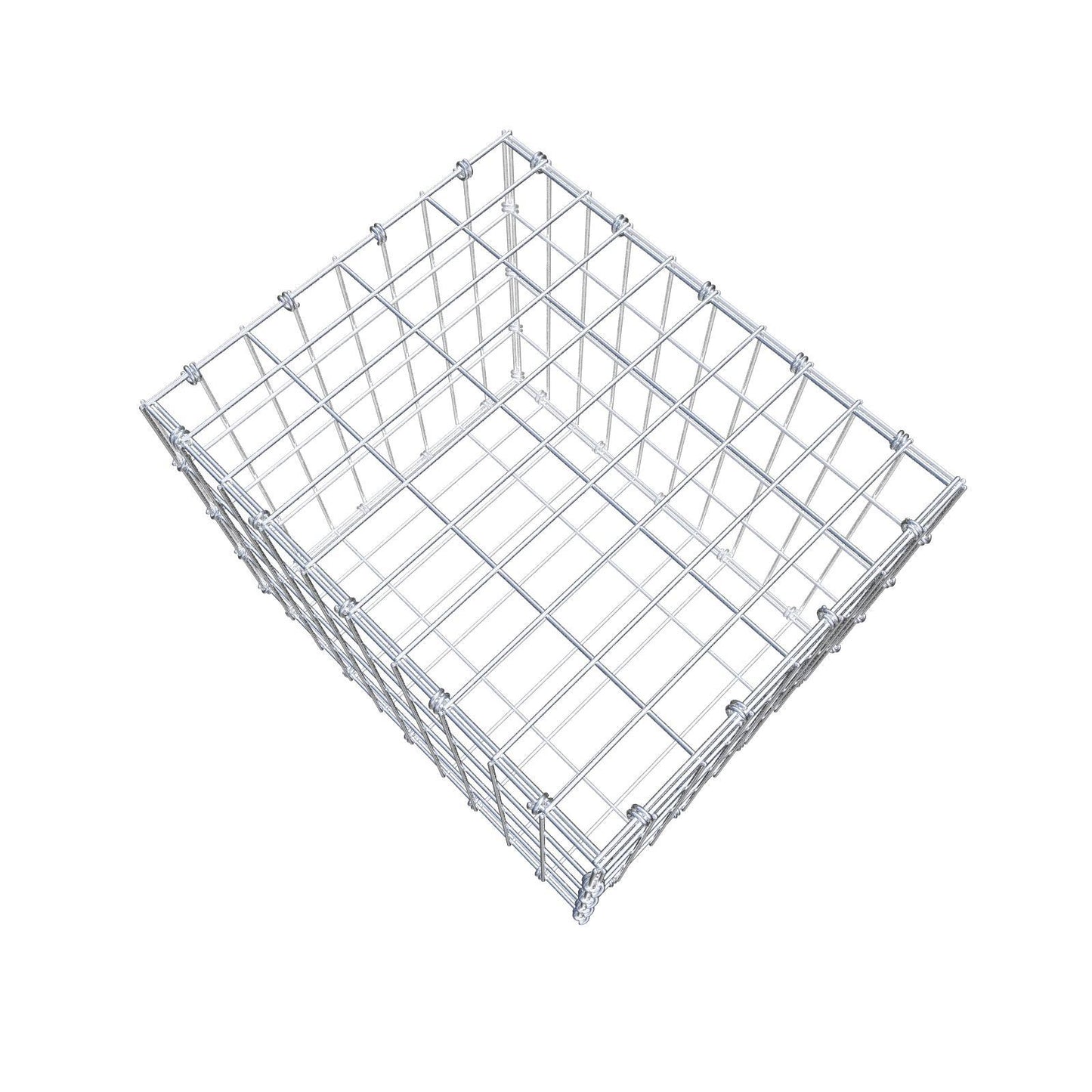 Schanskorf 50 cm x 40 cm x 40 cm (L x H x D), maaswijdte 5 x 10 cm, spiraalring