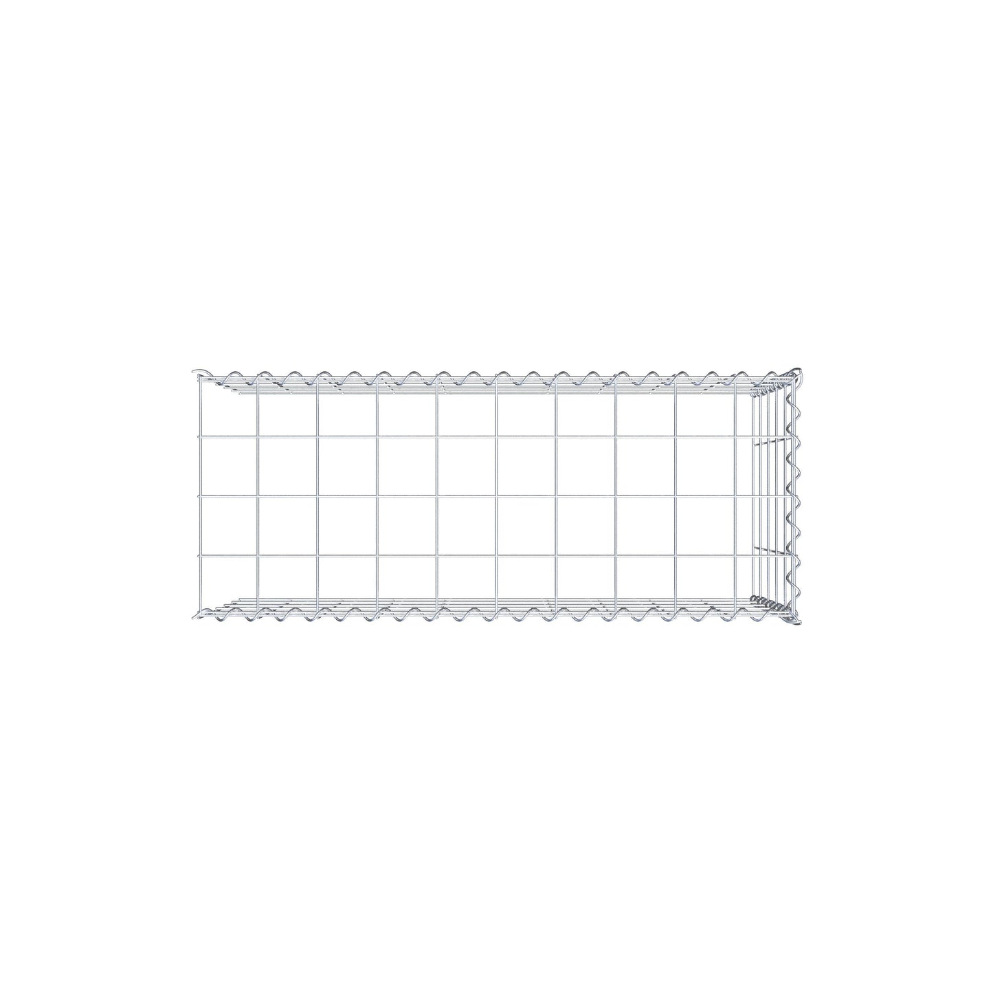 Grown-on gabion type 4 100 cm x 50 cm x 40 cm (L x H x D), mesh size 10 cm x 10 cm, spiral