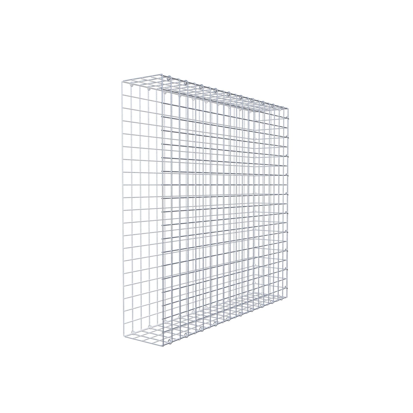 Bevestigbare schanskorf type 2 100 cm x 100 cm x 20 cm (L x H x D), maaswijdte 5 cm x 5 cm, C-ring