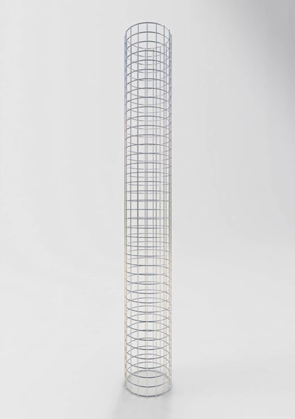 Schanskorfzuil, rond, thermisch verzinkt, 27 cm diameter, 200 cm hoogte, MW 5 cm x 5 cm