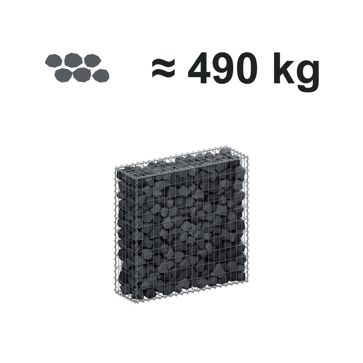 Schanskorf 100 cm x 100 cm x 30 cm (L x H x D), maaswijdte 5 cm x 10 cm, spiraal