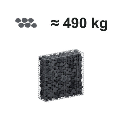 Schanskorf 100 cm x 100 cm x 30 cm (L x H x D), maaswijdte 5 cm x 10 cm, spiraal