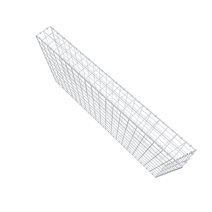 Gabion 200 cm x 100 cm x 20 cm (L x H x P), maille 10 cm x 10 cm, anneau en C