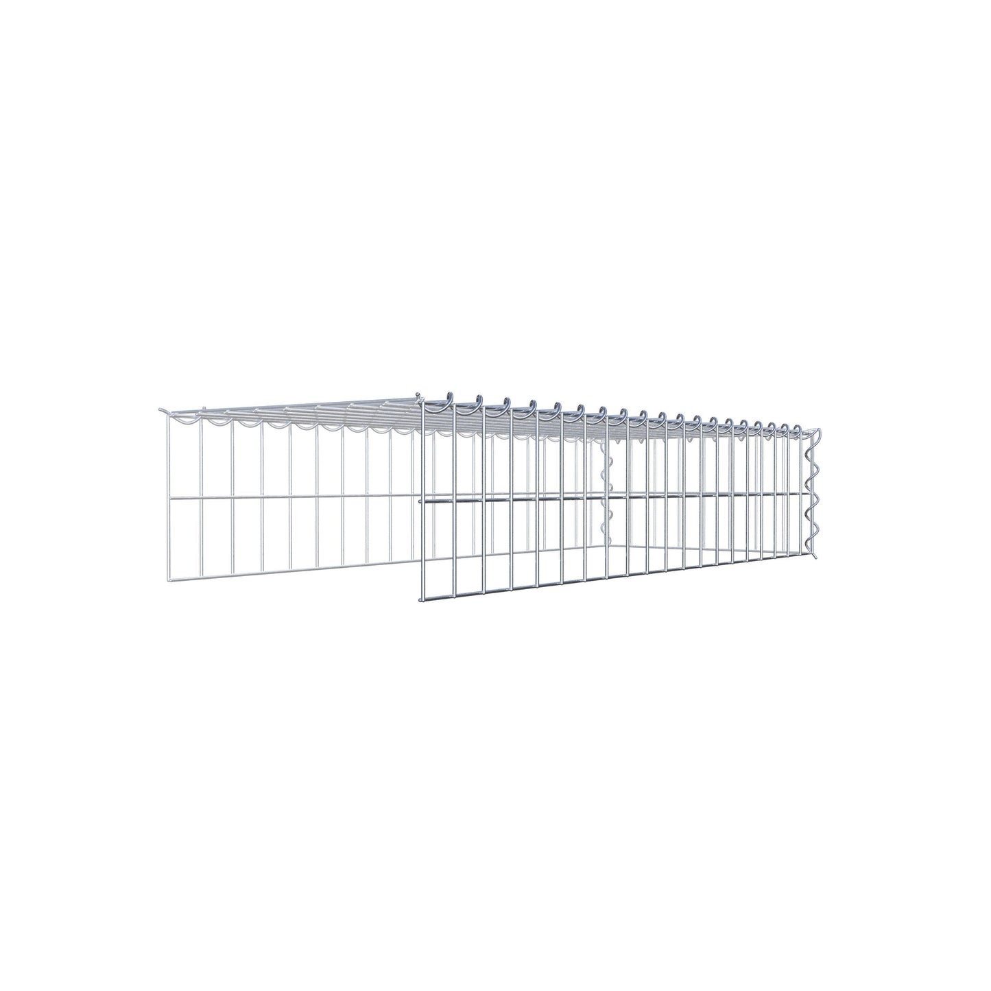 Gabião tipo 4 100 cm x 20 cm x 40 cm (C x A x P), malhagem 5 cm x 10 cm, espiral