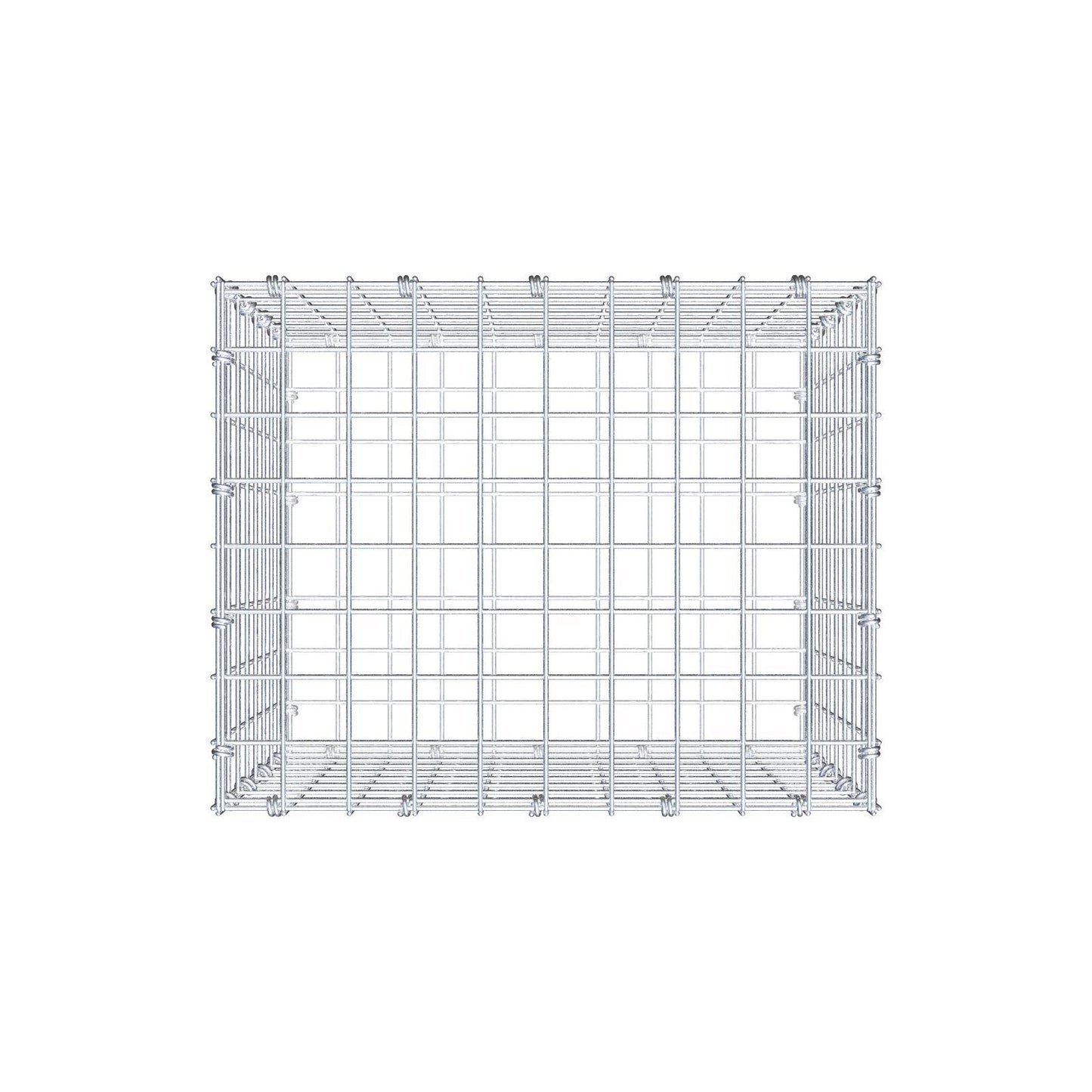 Gabion 50 cm x 40 cm x 40 cm (L x H x D), maskestørrelse 5 x 5 cm, spiralring