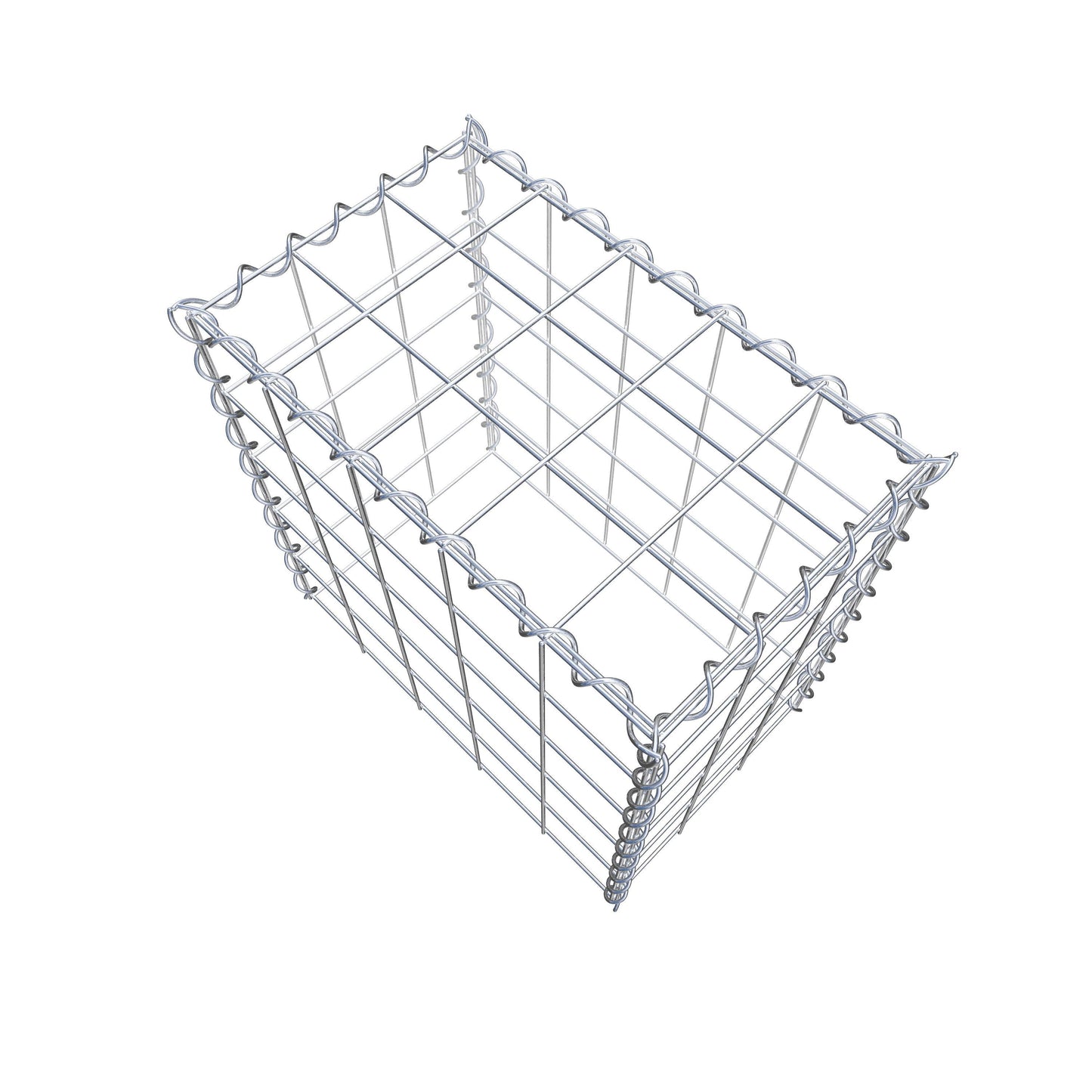 Gabion rapporté type 3 50 cm x 50 cm x 30 cm (L x H x P), mailles 10 cm x 10 cm, spirale