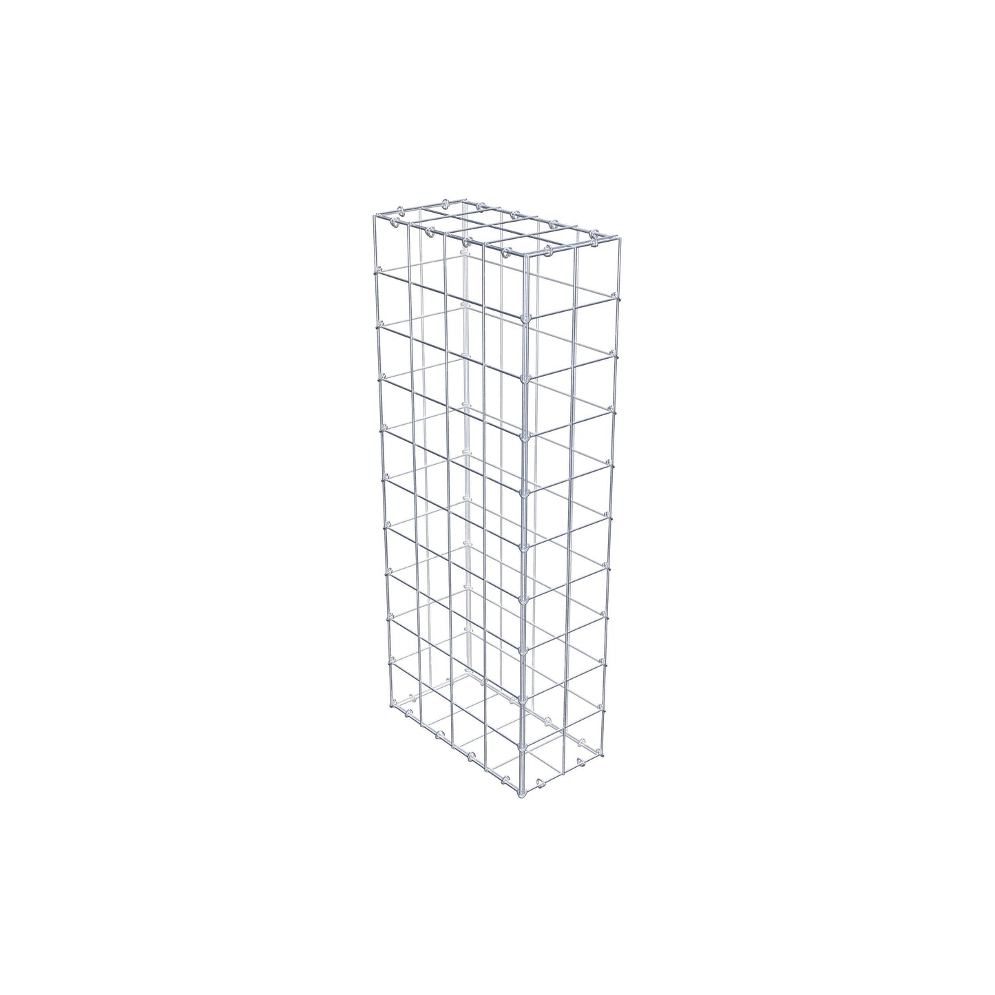 Gabion 100 cm x 40 cm x 20 cm (L x H x D), mesh size 10 cm x 10 cm, C-ring