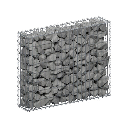 Gabion 100 cm x 80 cm x 20 cm (L x H x D), mesh size 5 cm x 10 cm, spiral