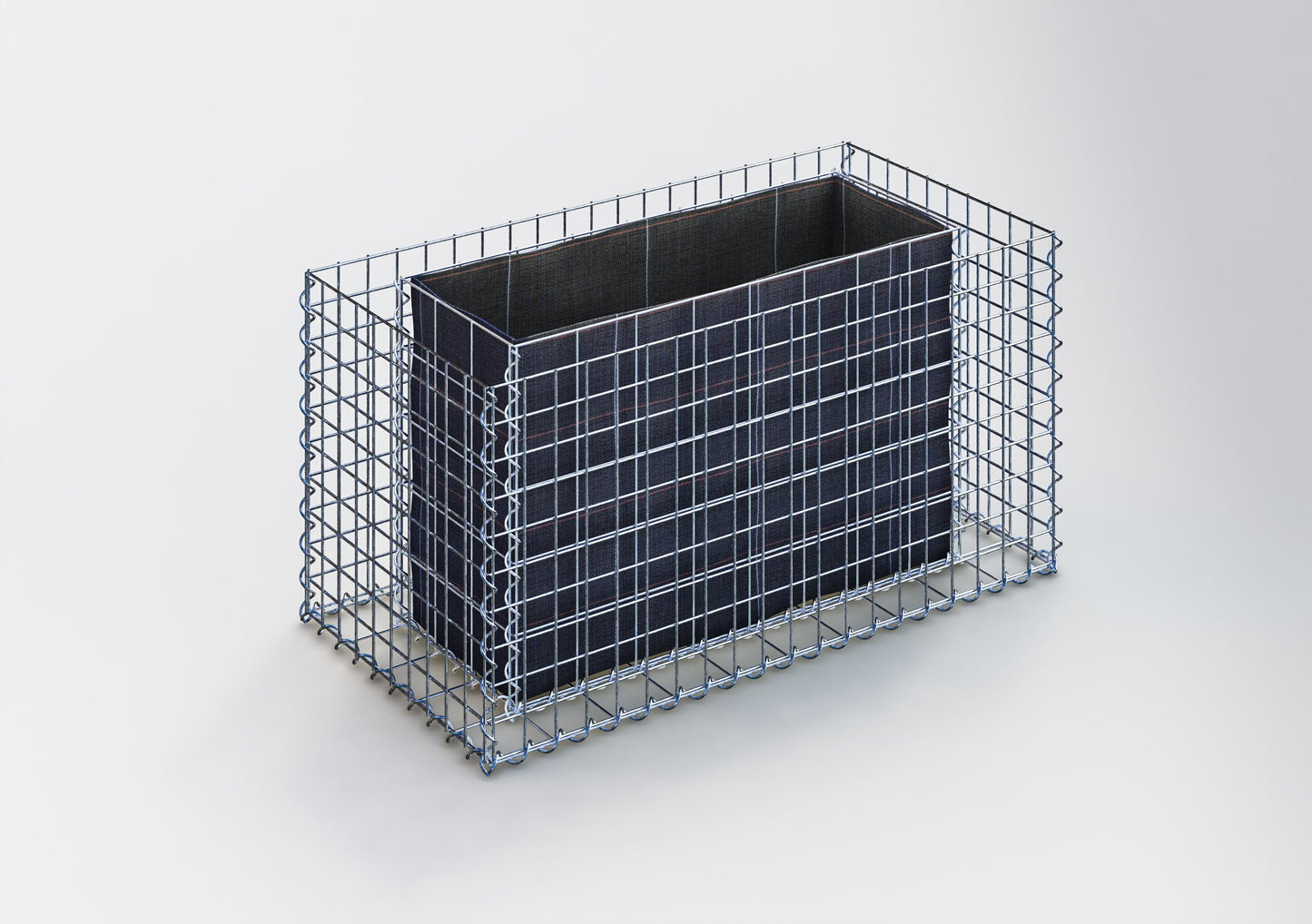 Rechthoekig verhoogd bed 100 cm x 50 cm x 50 cm (L x H x D), maaswijdte 5 x 5 cm, wanddikte 10 cm