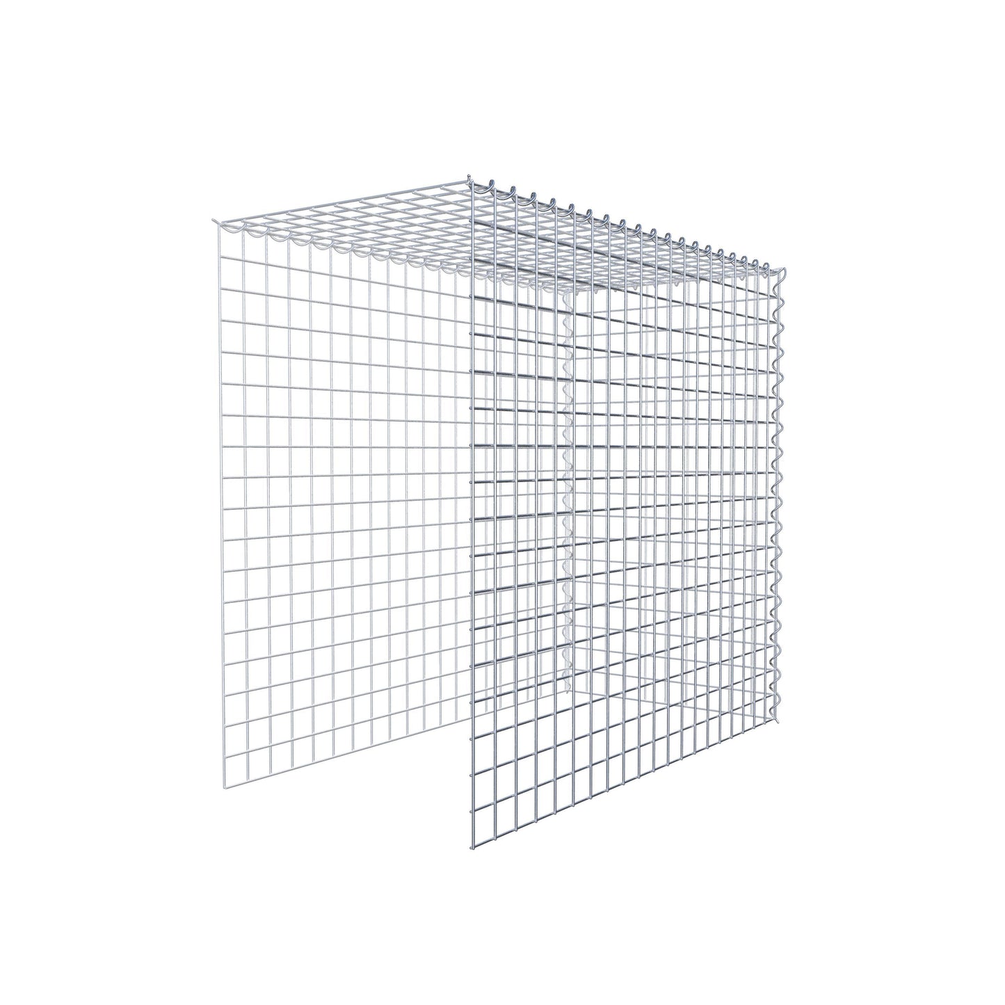 Add-on schanskorf type 4 100 cm x 90 cm x 50 cm (L x H x D), maaswijdte 5 cm x 5 cm, spiraalvormig