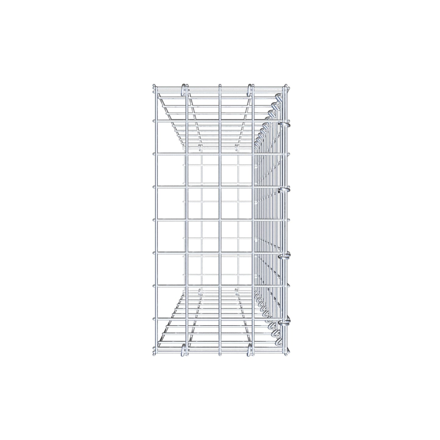 Opzetpaal type 2 100 cm x 20 cm x 40 cm, maaswijdte 5 cm x 10 cm, C-ring