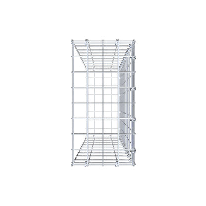 Opzetpaal type 2 100 cm x 20 cm x 40 cm, maaswijdte 5 cm x 10 cm, C-ring