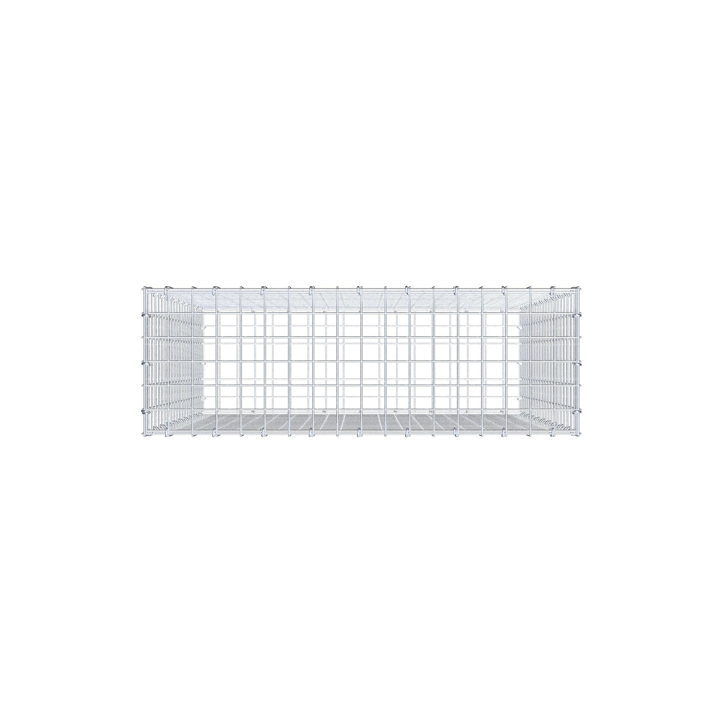 Gabbione 100 cm x 90 cm x 30 cm (L x H x P), maglia 5 cm x 5 cm, anello a C