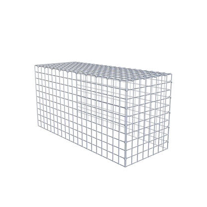 Opzetpaal type 4 100 cm x 50 cm x 40 cm (L x H x D), maaswijdte 5 cm x 5 cm, C-ring