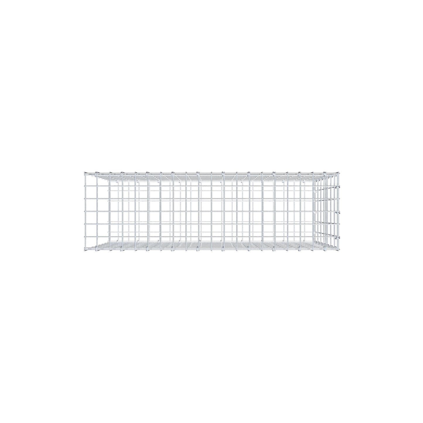 Opzetpaal type 2 100 cm x 70 cm x 30 cm, maaswijdte 5 cm x 10 cm, C-ring