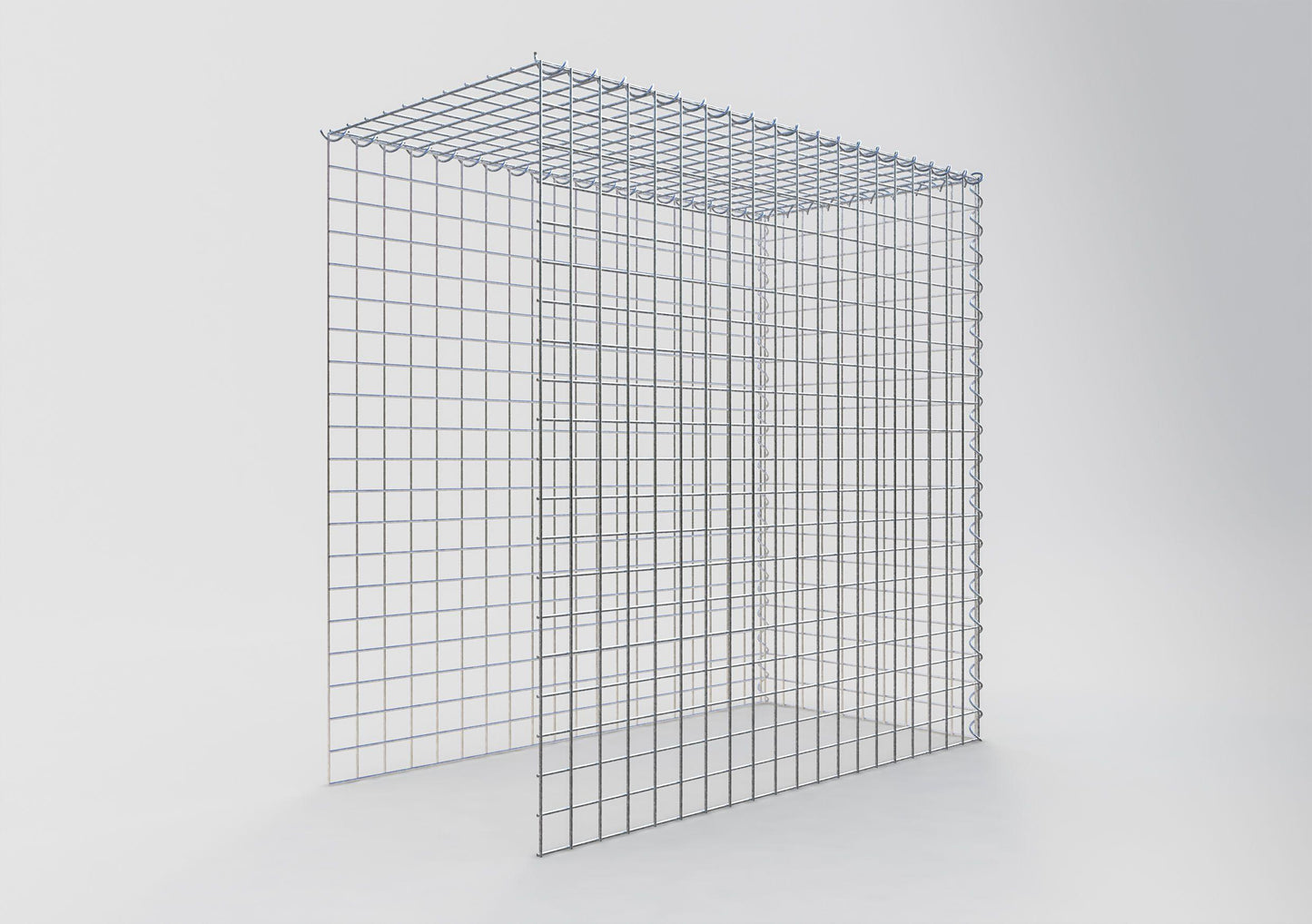 Grown-on gabion type 4 100 cm x 100 cm x 50 cm (L x H x D), mesh size 5 cm x 5 cm, spiral