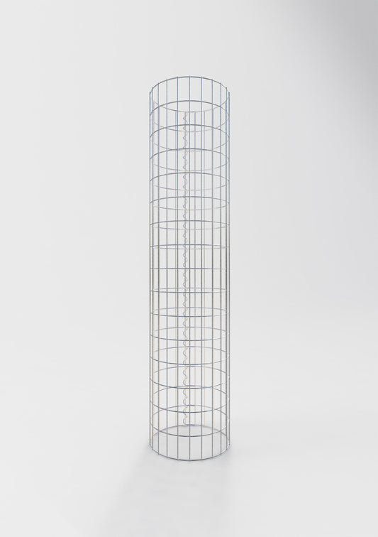 Columna de gaviones redonda 37 cm de diámetro, 160 cm de altura, malla 5 cm x 10 cm