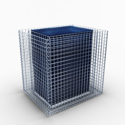Högbädd, fyrkantig 100 cm x 80 cm x 100 cm (L x H x D), maskstorlek 5 x 5 cm, väggtjocklek 10 cm