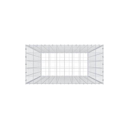 Gabion 200 cm x 100 cm x 50 cm (L x H x D), maskestørrelse 10 cm x 10 cm, C-ring