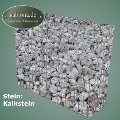 Varmförzinkad gabion 102 cm x 82 cm x 32 cm, maskstorlek 5 cm x 5 cm, helsvetsad