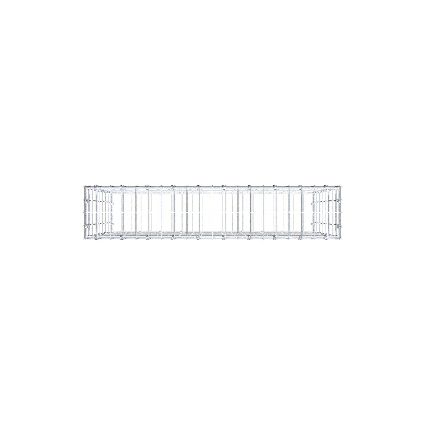 Schanskorf 100 cm x 80 cm x 20 cm (L x H x D), maaswijdte 5 x 10 cm, spiraalring