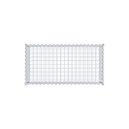 Gabion 100 cm x 30 cm x 50 cm (L x H x D), maskstorlek 5 cm x 5 cm, spiral