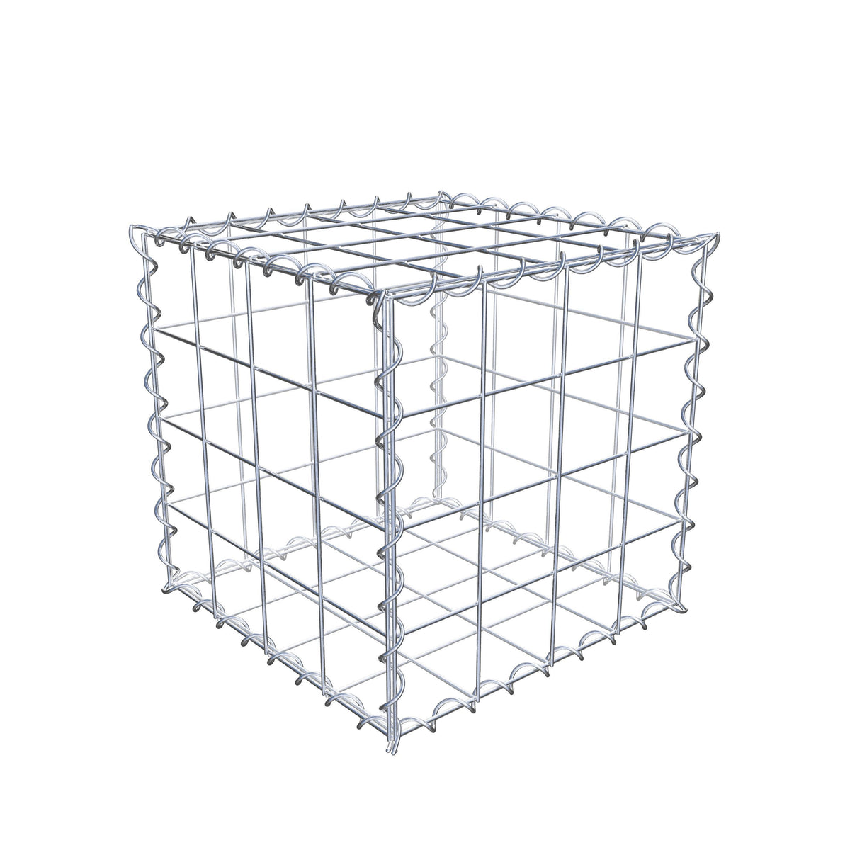 Gabbione 40 cm x 40 cm x 40 cm (L x H x P), maglia 10 cm x 10 cm, spirale