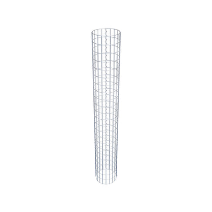 Schanskorfzuil rond 32 cm diameter, 230 cm hoogte, maaswijdte 5 cm x 10 cm