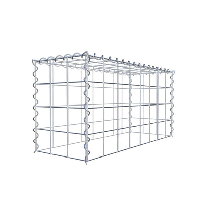 Add-on schanskorf type 3 80 cm x 40 cm x 30 cm (L x H x D), maaswijdte 10 cm x 10 cm, spiraalvormig