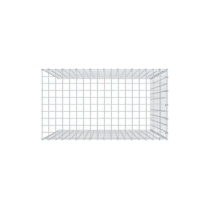 Opbouw schanskorf type 4 100 cm x 90 cm x 50 cm (L x H x D), maaswijdte 5 cm x 10 cm, C-ring