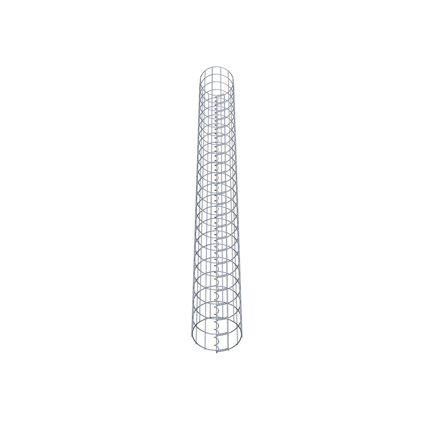 Columna de gaviones redonda 22 cm de diámetro, 230 cm de altura, malla 5 cm x 10 cm
