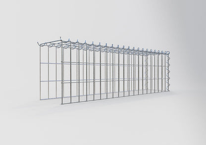 Gavión adulto tipo 4 100 cm x 30 cm x 20 cm (largo x alto x profundidad), tamaño de malla 5 cm x 10 cm, espiral