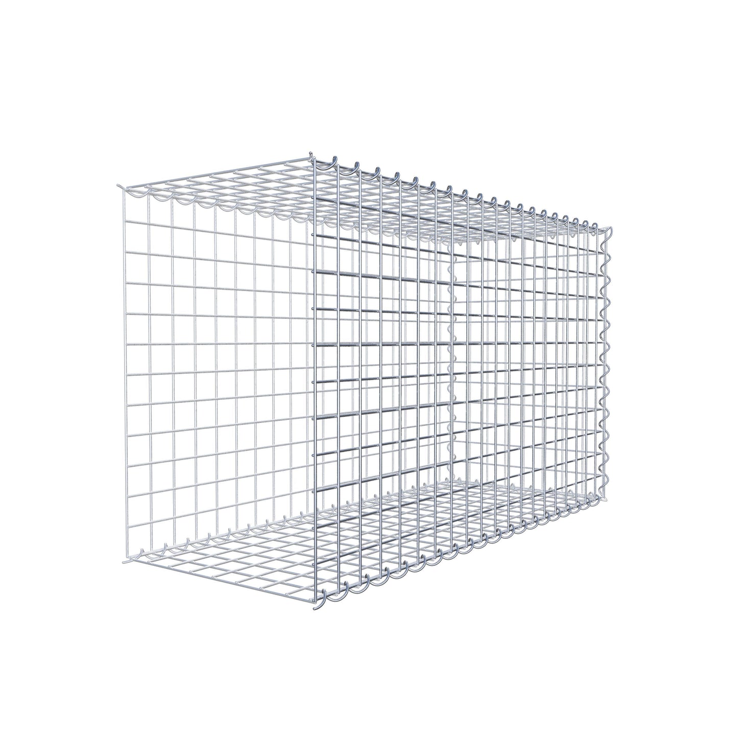 Add-on schanskorf type 2 100 cm x 60 cm x 40 cm (L x H x D), maaswijdte 5 cm x 5 cm, spiraalvormig